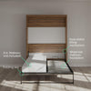Signature Sleep Full Wall Bed Cabinet Bundle - Columbia Walnut