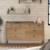 Bushwick Wide 6 Drawer Dresser, Natural - Natural
