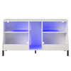 Falcon Youth Gaming TV Stand w/ LED Lights - White