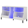 Falcon Youth Gaming TV Stand w/ LED Lights - White