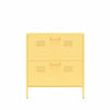 Cache 2 Door Locker Style Metal Shoe Storage Cabinet - Yellow