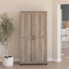 Dwyer 36" 2 Door Storage Cabinet - Gray Oak