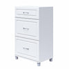Kendall 24" 3 Drawer Base Cabinet, White - White