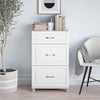 Kendall 24" 3 Drawer Base Cabinet, White - White