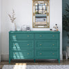Monticello Wide 6 Drawer Dresser - Emerald Green