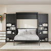 Queen Wall Bed Cabinet Bundle - Black Oak