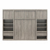 Queen Wall Bed Cabinet Bundle - Gray Oak
