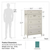 Monticello Tall 5 Drawer Dresser - Sharkey Grey