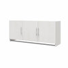 Camberly 3 Door Wall Cabinet with Hanging Rod, Ivory Oak - Ivory Oak