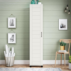 Loxley 16" Wide 1 Door Shiplap Cabinet - White