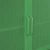 Channing 2 Door Storage Cabinet-Mesh Metal Locker - Kelly Green