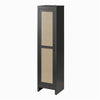 Wimberly Tall 1 Door Cabinet - Black Oak