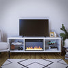Finley 70" Fireplace TV Stand with Color Changing LED Lighting - White
