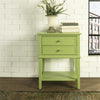 Franklin Accent Table with 2 Drawers, Green - Green - N/A