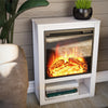 Clermont Electric Fireplace Mantel - Ivory Oak