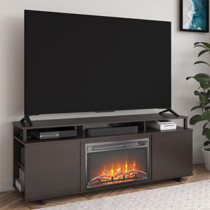 Mason Fireplace TV Stand for TVs up to 65", Espresso - Espresso