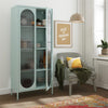 Luna Tall 2 Door Accent Cabinet with Fluted Glass - Sky Blue
