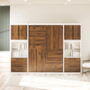 Pinnacle Single Side Cabinet for Wall Beds, Touch Sensor LED Light and Storage - Columbia Walnut