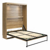 Impressions Full Wall Bed, Natural and Faux Rattan - Natural