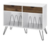 Concord Turntable Stand with Drawers - White - N/A