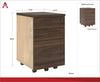 AX1 Mobile File Cabinet, Medium Brown - Medium Brown - N/A