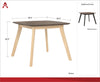 AX1 Square Meeting Table, Medium Brown - Medium Brown
