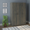 3 Door Wardrobe, Weathered Oak - Weathered Oak - N/A