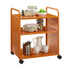 Aubrie Bar and Serving Cart, Orange - Orange - N/A