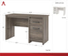 Bassinger Computer Desk, Ivory Oak - Ivory Oak - N/A