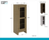 Braewood Storage Cabinet with Mesh Door, Brown Oak - Brown Oak - N/A