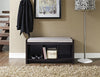 Penelope Entryway Storage Bench with Cushion - Espresso