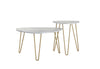 Athena Nesting Tables - White marble - N/A