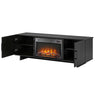 Southlander TV Stand with Fireplace for TVs up to 60", Black Oak - Black Oak
