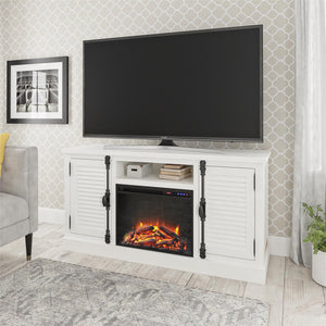 Sienna Park Fireplace TV Stand for TVs up to 65", White - White - N/A