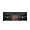 Alan View Fireplace TV Stand for TVs up to 65" - Black Oak - N/A