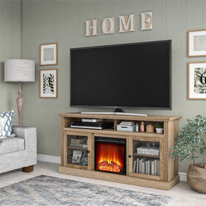 Chicago Fireplace TV Stand for TVs up to 65" - Natural - N/A