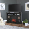 Tinley Park Corner TV Stand with Fireplace for TVs up to 54" - Black Oak - N/A