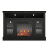 Tinley Park Corner TV Stand with Fireplace for TVs up to 54" - Black Oak - N/A