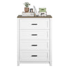 Chapel Hill 4 Drawer Dresser, White - White