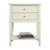 Franklin Accent Table with 2 Drawers - White - N/A