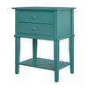Franklin Accent Table with 2 Drawers, Emerald - Emerald Green - N/A