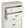 Bristol 5 Drawer Dresser, White - White - N/A