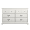 Bristol 6 Drawer Dresser, White - White - N/A