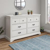 Bristol 6 Drawer Dresser, White - White - N/A