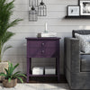 Franklin Accent Table with 2 Drawers, Purple - Purple - N/A