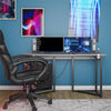 Quest Gaming Desk with CPU Stand - Gray