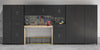Lory Storage Cabinet with Drawer, Black - Black