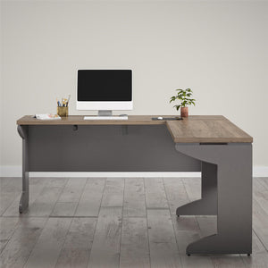 Pursuit L-Shaped Desk Bundle, Rustic Oak - Rustic Oak - N/A