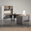 Pursuit U-Shaped Desk with Hutch Bundle - Rustic Oak - N/A