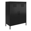 Mission District 2 Door Metal Locker Storage Cabinet - Black